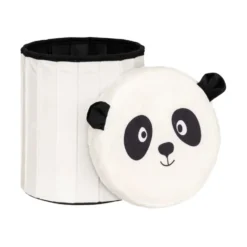 Speelgoedmand en poef met deksel Panda Atmosphera