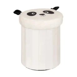 Speelgoedmand en poef met deksel Panda Atmosphera