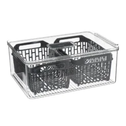 Stapelbaar koelkastbakje large met 2 zeefmandjes Five®