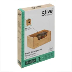 Stapelbare bamboe bak met open vak Five®