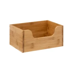 Stapelbare bamboe bak met open vak Five®