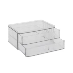 Stijlvol badkamer bakje met 2 lades Five® - Plastor