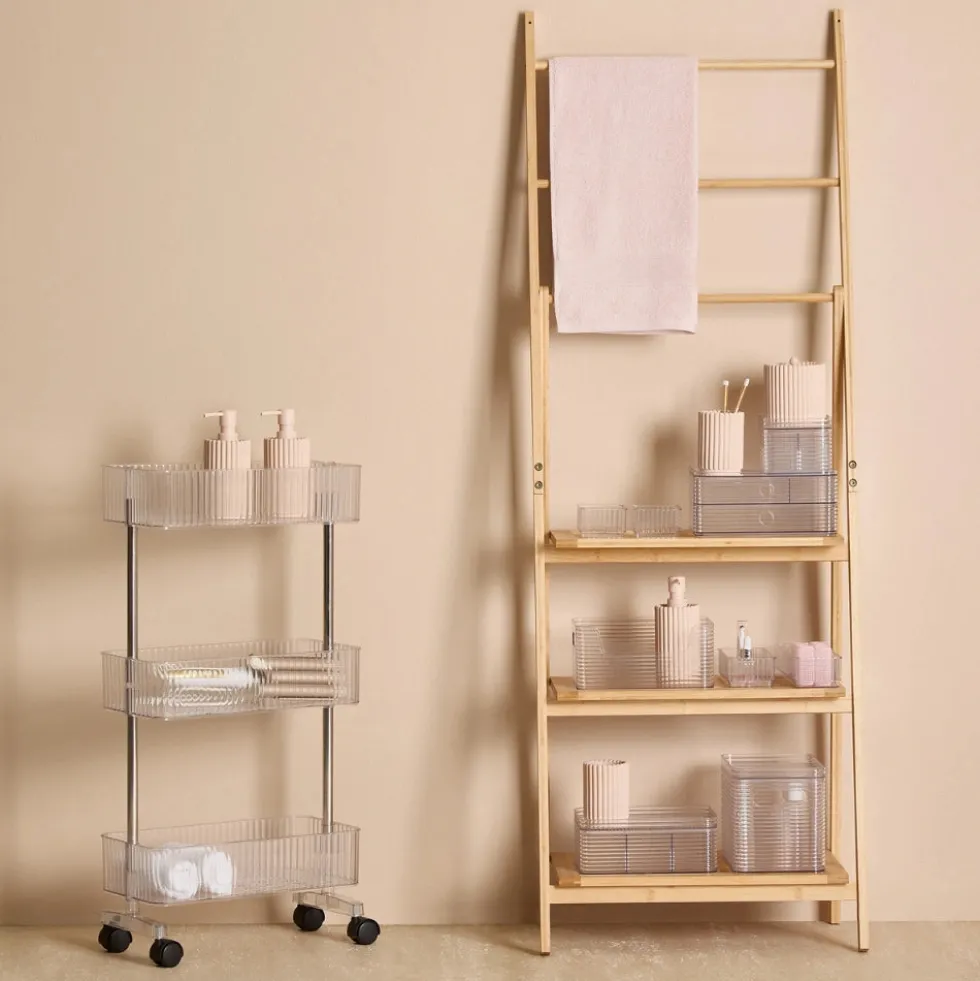 Stijlvol badkamer bakje 6-vaks met deksel Five® - Plastor