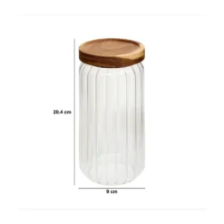 Stijlvolle luchtdichte glazen voorraadpot 1 liter Five®