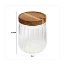 Stijlvolle luchtdichte glazen voorraadpot 500 ml Five®