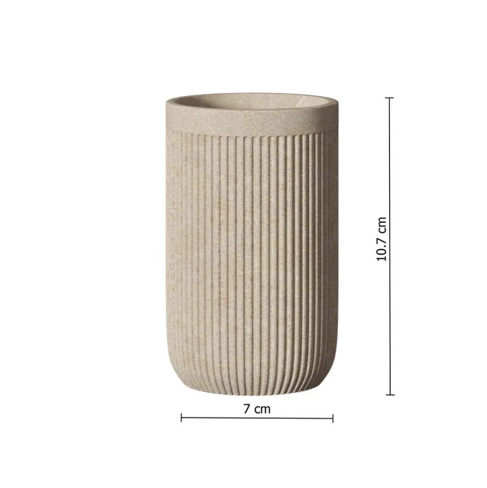 Tandenborstelbeker zandkleur Five®