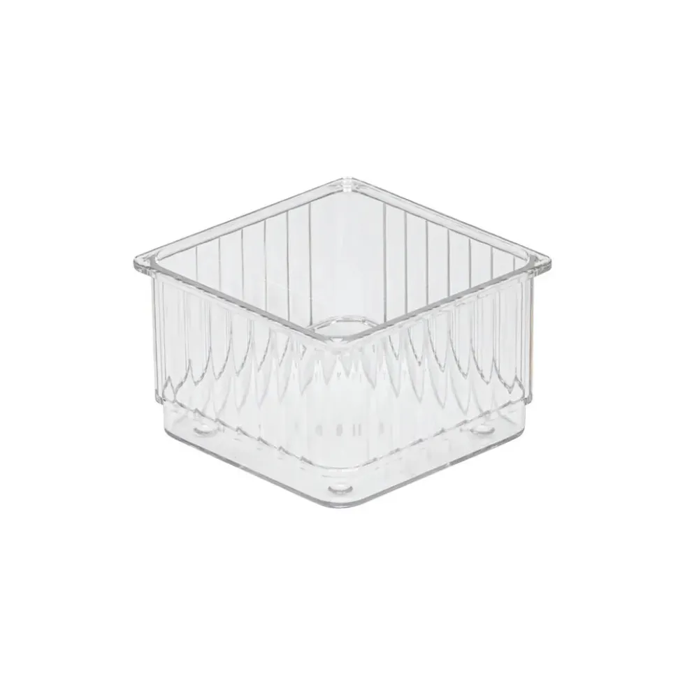 Transparante ladebakjes 6-delige set ribbelpatroon Five®