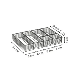 Transparante ladebakjes 6-delige set ribbelpatroon Five®