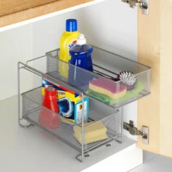 Uitschuifbaar rek keukenkast 2 manden Wenko