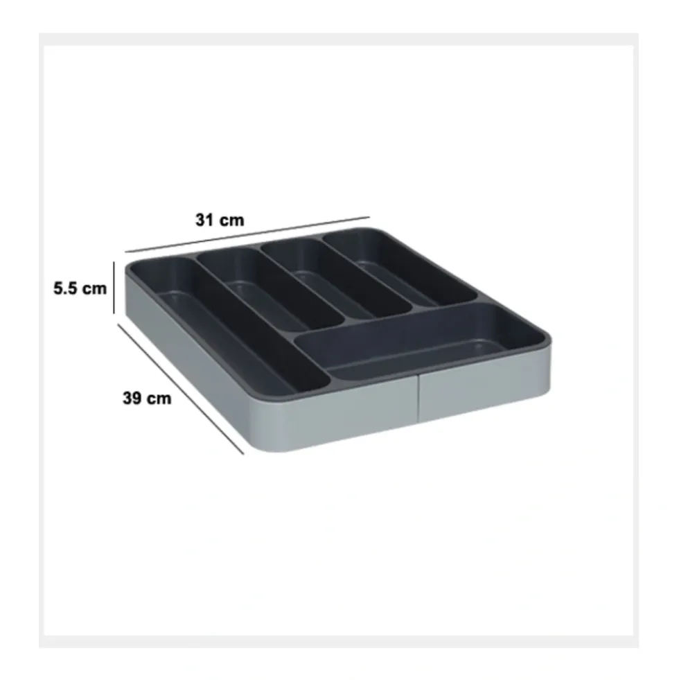 Uitschuifbare bestekbak 31-53,5 cm Five®