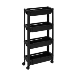 Uitschuifbare zwarte trolley Five®