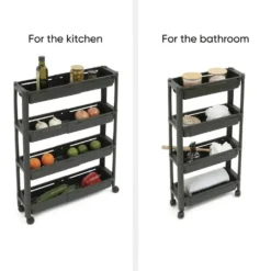 Uitschuifbare zwarte trolley Five®