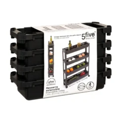 Uitschuifbare zwarte trolley Five®