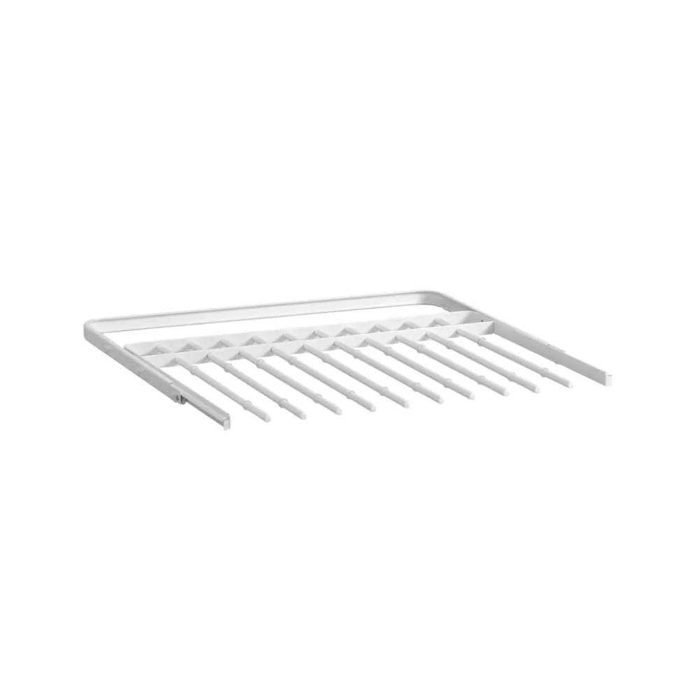Uittrekbaar broekenrek 605 x 430 mm wit - Classic by Elfa