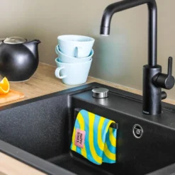 Vaatdoekhouder magnetisch bio zwart - Happy Sinks