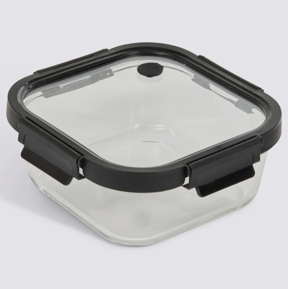 Vierkant vershoudbakje glas 1100 ml Five®
