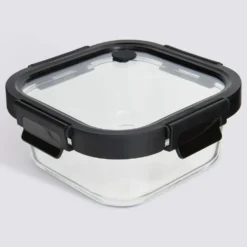 Vierkant vershoudbakje glas 750 ml Five®