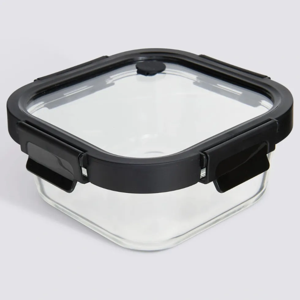 Vierkant vershoudbakje glas 750 ml Five®