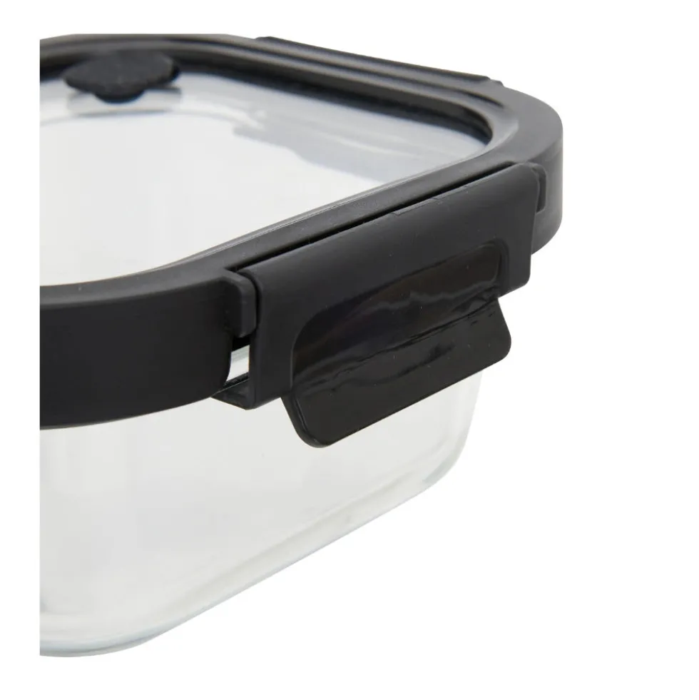 Vierkant vershoudbakje glas 750 ml Five®