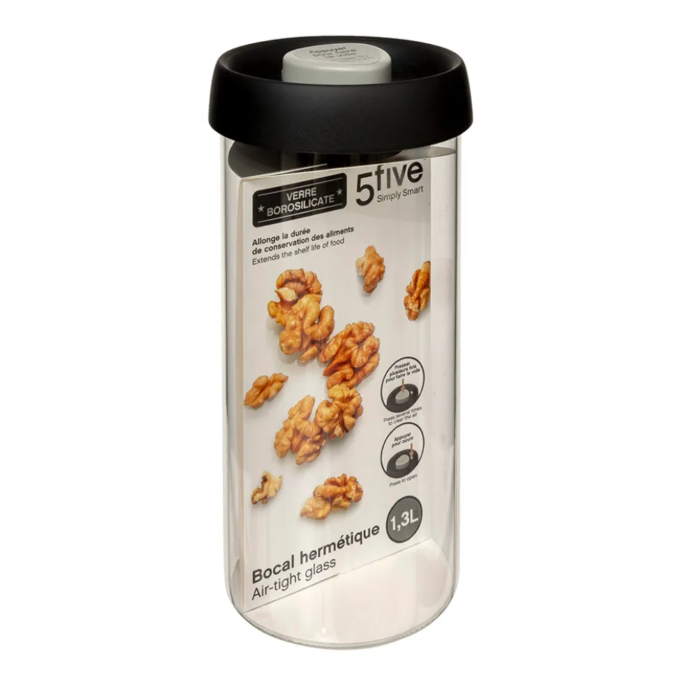 Voorraadpot 1.3 liter met vacuümpomp Five®