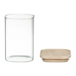 Voorraadpotten met houten deksel 4-delig Five®