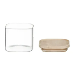 Voorraadpotten met houten deksel 4-delig Five®