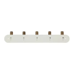 Wandkapstok metaal/hout 40cm met 5 ophanghaken Five® Cassie