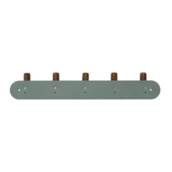 Wandkapstok metaal/hout 40cm met 5 ophanghaken Five® Cassie