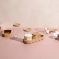 Wattenschijfjes en -staafjes houder 5-delige set Five®