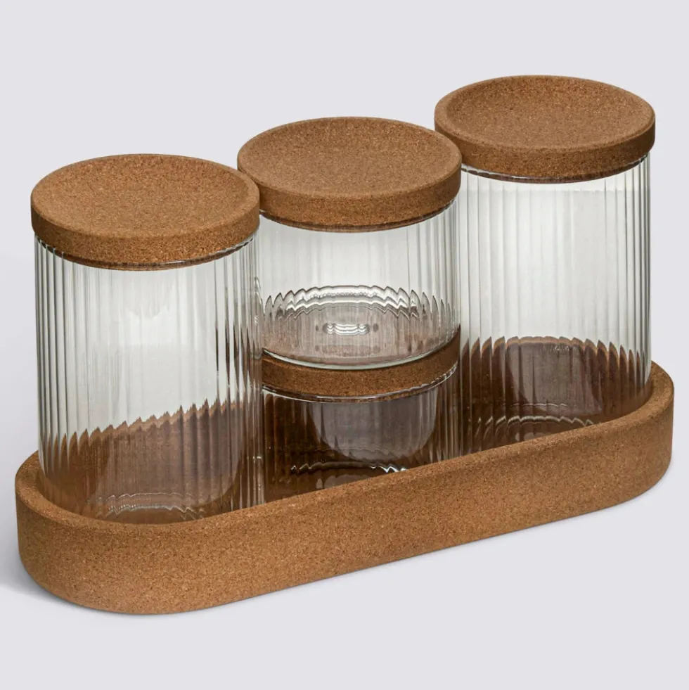 Wattenschijfjes en -staafjes houder 5-delige set Five®