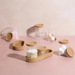 Wattenschijfjes en -staafjes houder 5-delige set Five®