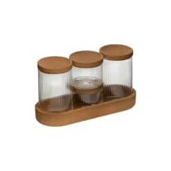 Wattenschijfjes en -staafjes houder 5-delige set Five®