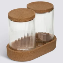 Wattenschijfjes en -staafjes houder 3-delige set Five®