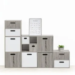 Witte opbergkist hout medium Five®