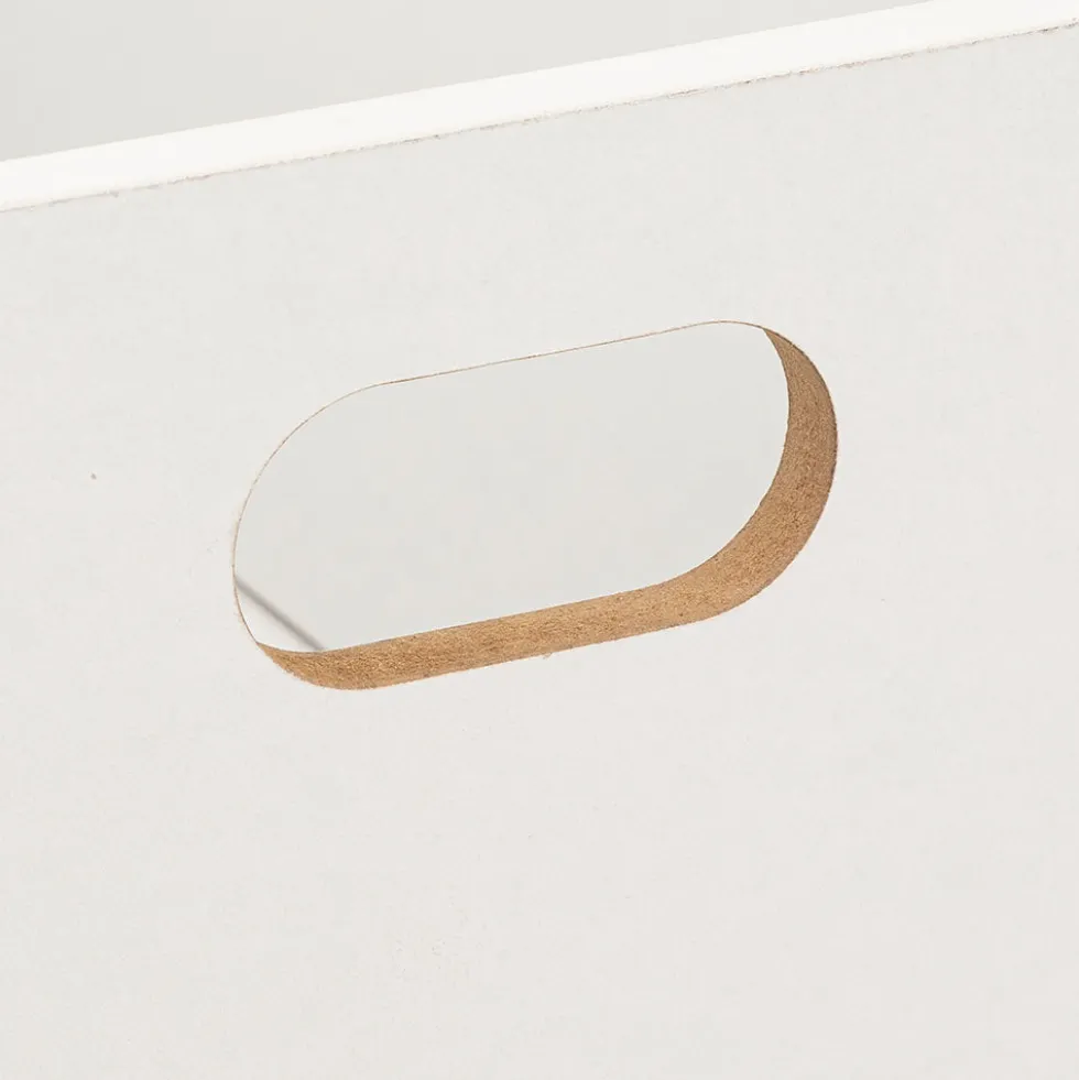 Witte opbergkist hout medium Five®