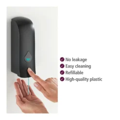 Zeepdispenser wand zwart Wenko