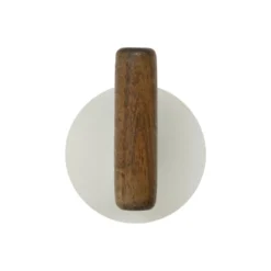 Zelfklevend handdoekhaakje metaal/hout 2 stuks Five® Cassie