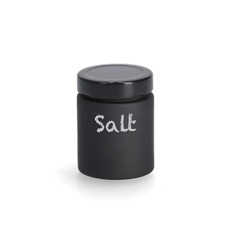Zwart beschrijfbaar kruidenpotje 150 ml Zeller Present