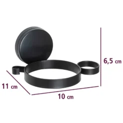 Zwarte fohnhouder met zuignap Wenko - Pavia Black