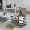 Zwarte gootsteen organizer Metaltex