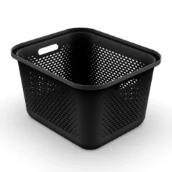 Zwarte kunststof mand 19.6 liter Ezystorage