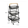 Zwarte trolley staal 3 laags Five®