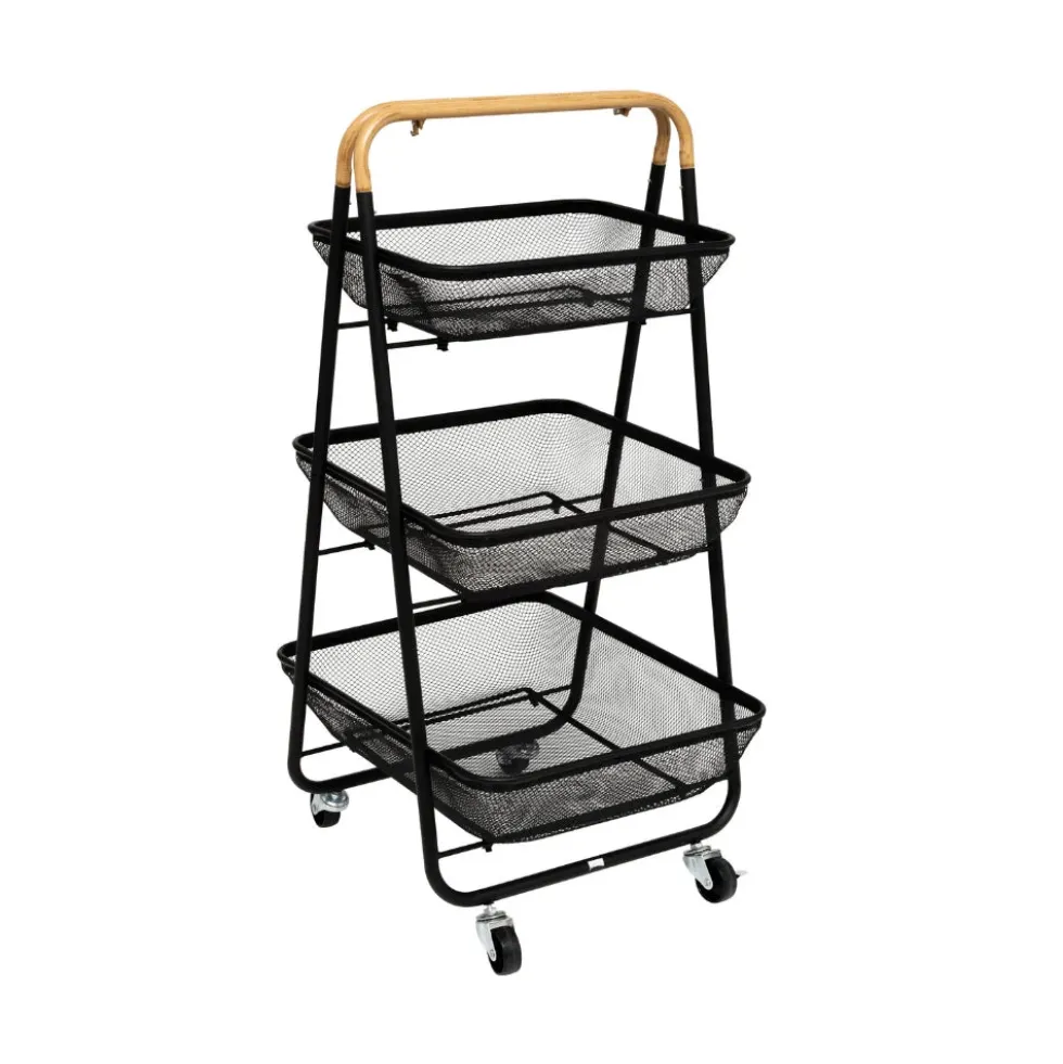 Zwarte trolley staal 3 laags Five®