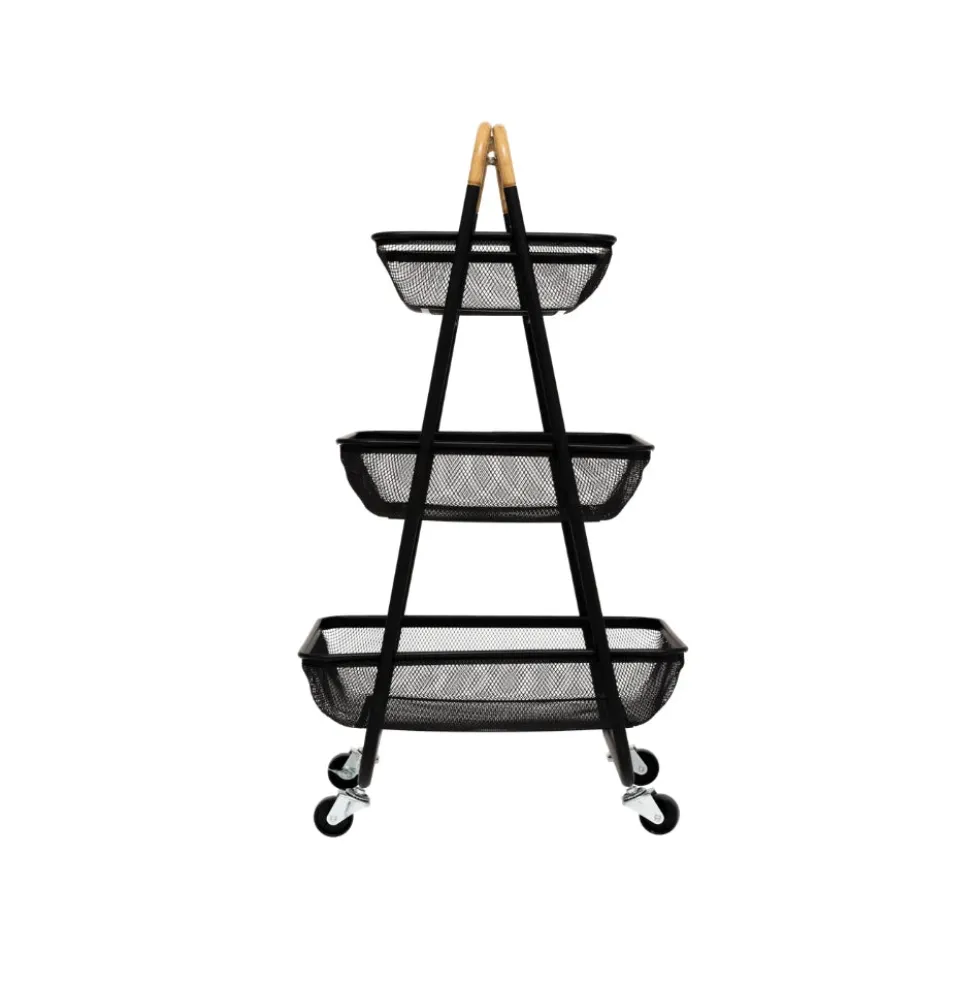 Zwarte trolley staal 3 laags Five®