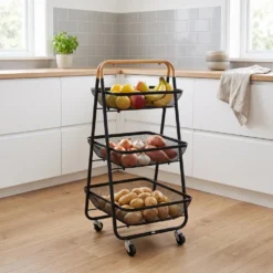 Zwarte trolley staal 3 laags Five®