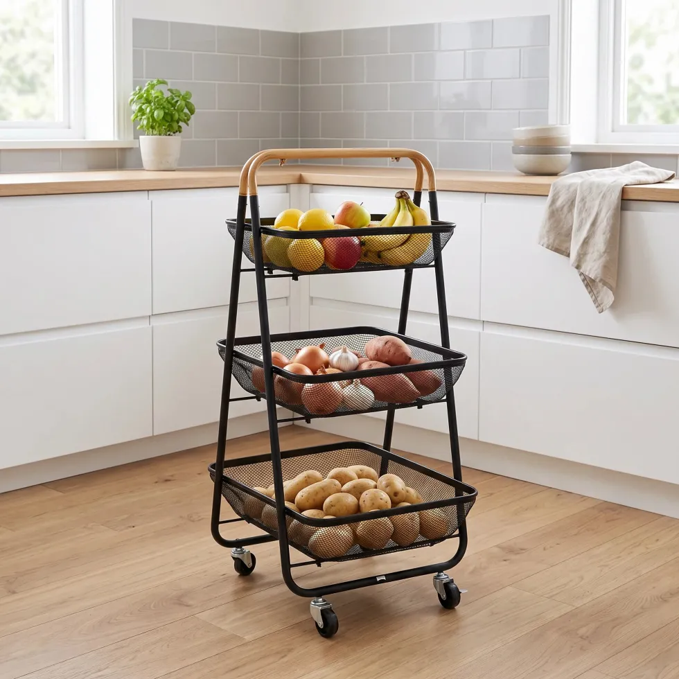 Zwarte trolley staal 3 laags Five®