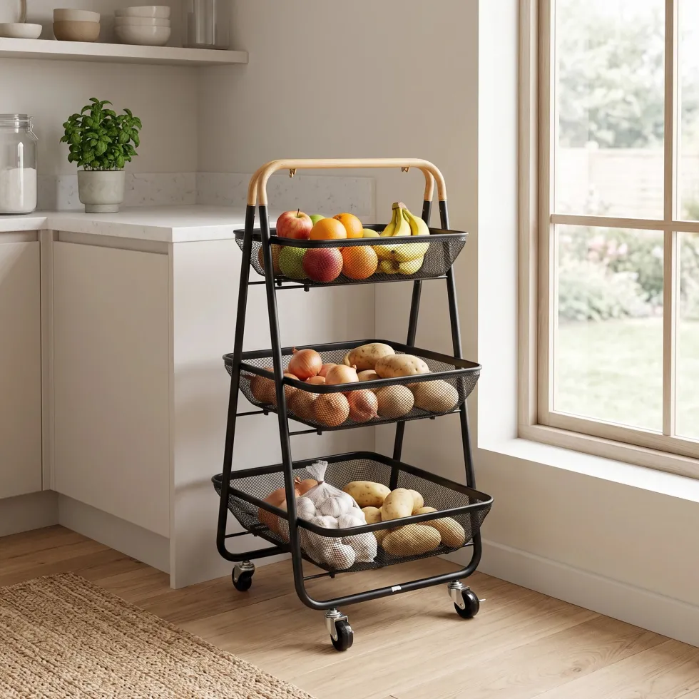 Zwarte trolley staal 3 laags Five®