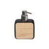Zwarte zeepdispenser houtlook Five® - Naturéo