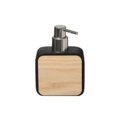 Zwarte zeepdispenser houtlook Five® - Naturéo