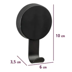 Zwart haakje zonder boren Wenko - Pavia Black
